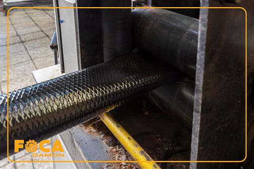 لوله نخدار کشاورزی یا لوله تاشو چیست؟ آشنایی با 2 نوع مختلف 6 تصویر تولید لوله نخدار کشاورزی یا لوله تاشو پلیاتیلن در کارخانه