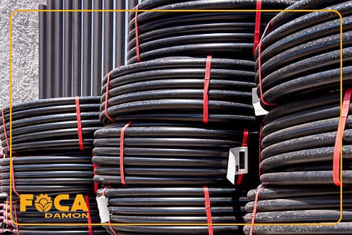 لوله آبیاری قطره ای یا لوله پلی اتیلن کشاورزی چیست؟ (2 نوع) 2 تصویر انبار لوله آبیاری قطره ای یا لوله پلی اتیلن